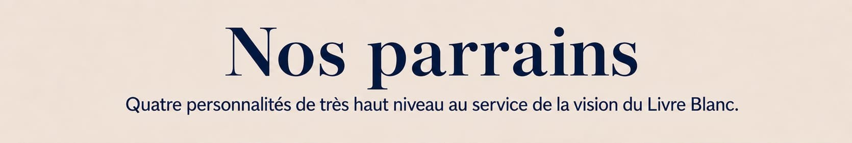 Nos parrains